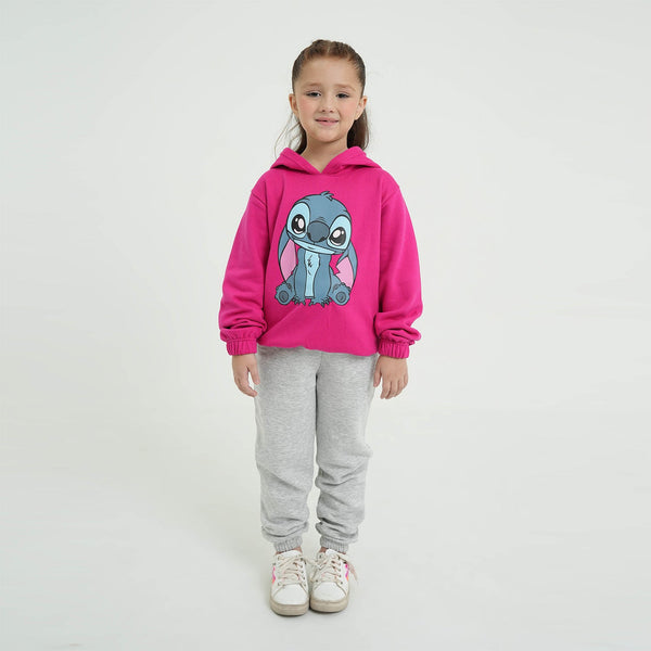 Stitch Printed Kids Fleece Suit | 100% Cotton Fleece Winter Outfit