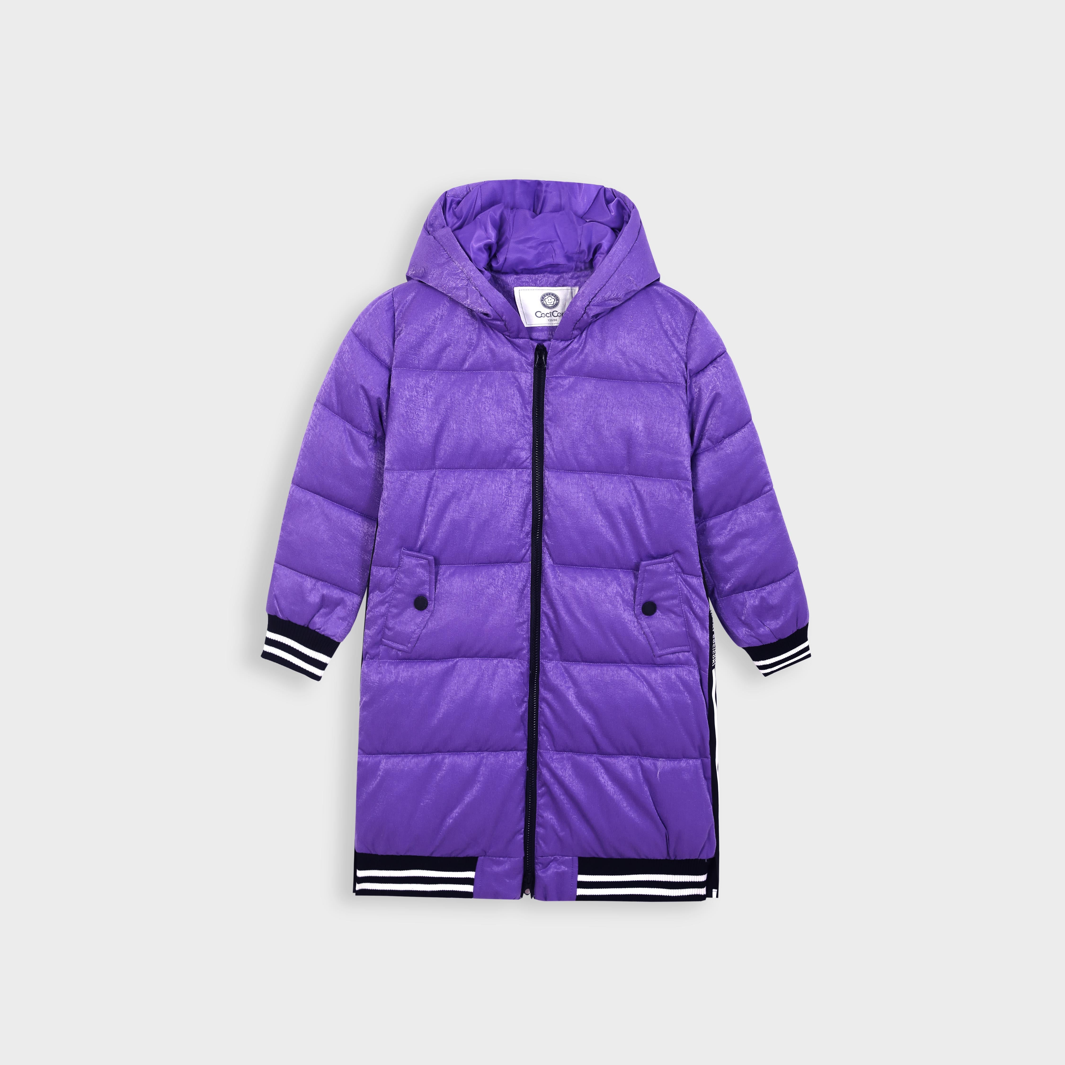 Premium Quality Long Quilted Zipper Hoodie Jacket For Girls