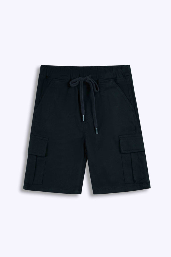 6 Pockets cottton Cargo Shorts black