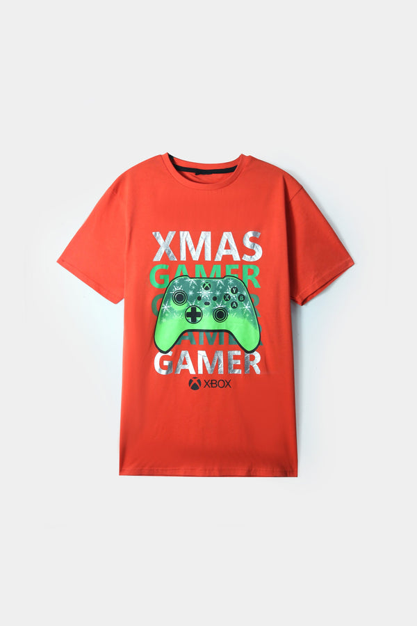 Boys Graphic Gaming Round Neck Cotton T-Shirt