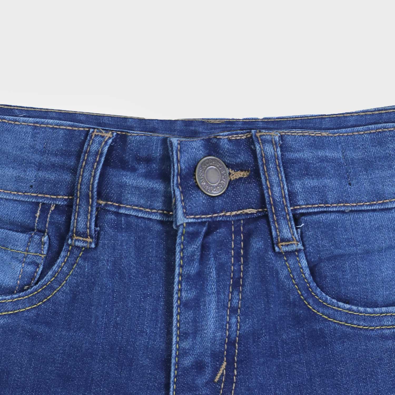 Boys Premium Quality Slim Fit Dark Blue Wash Stretch Jeans