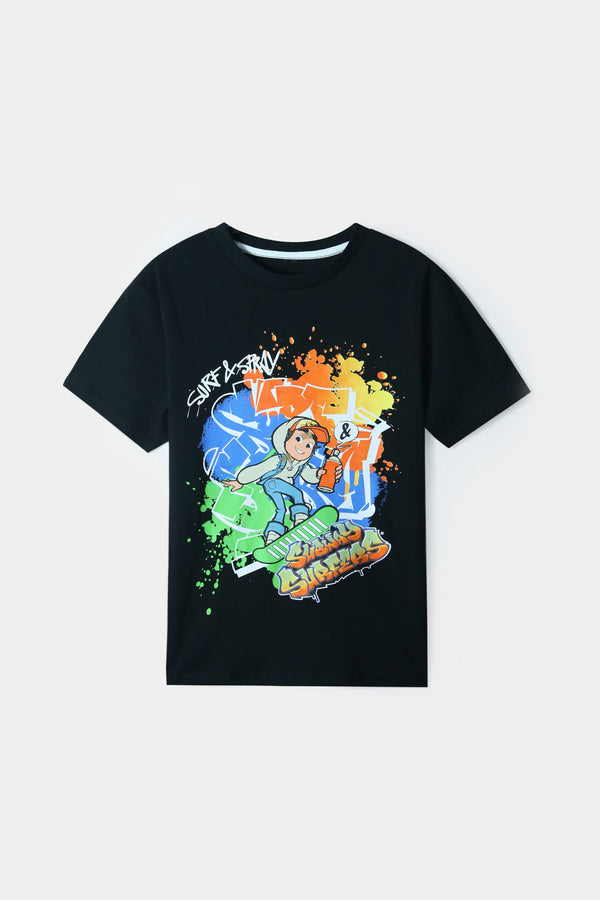 Kids Graphic Round Neck Cotton T-Shirt