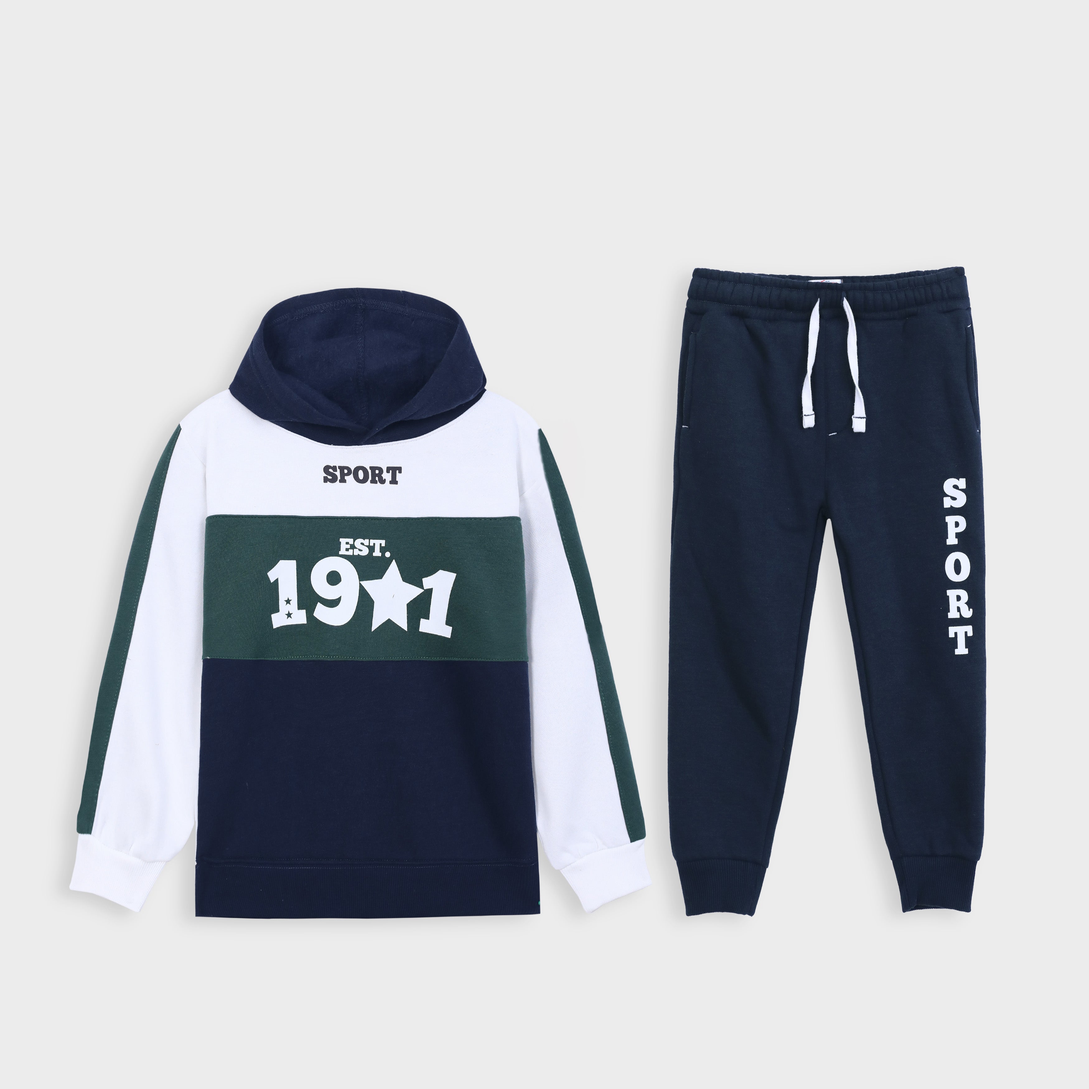 Kids Cut & Sew Graphic Fleece Panel TrackSuit