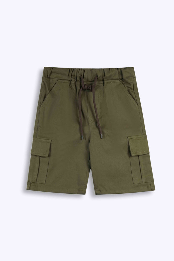 6 Pockets cotton Cargo Shorts brown