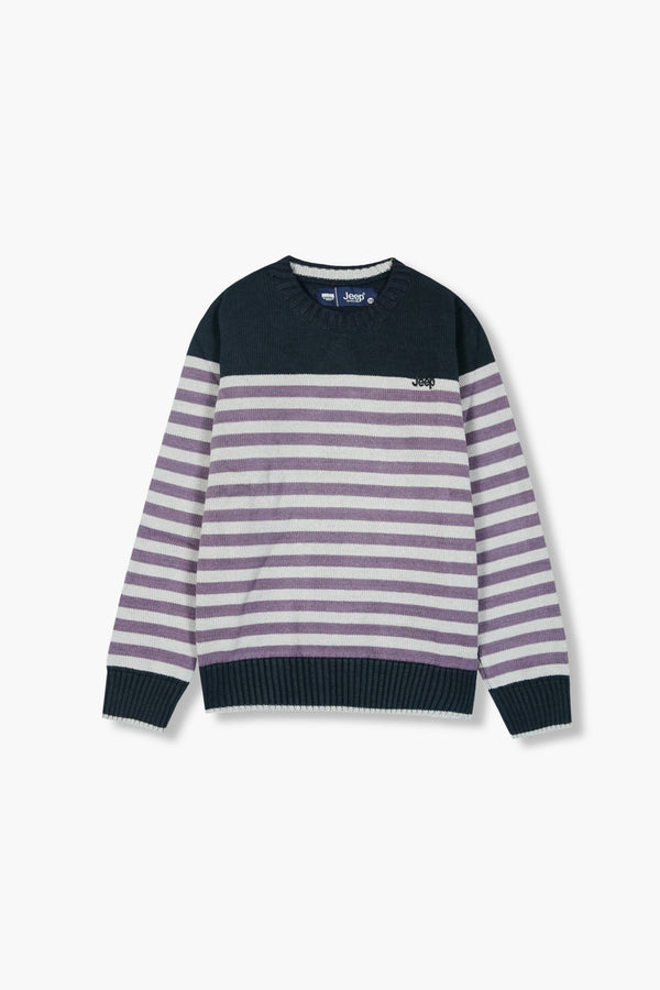 Jeep Striped Cotton Sweater – 100% Cotton | Winter Collection