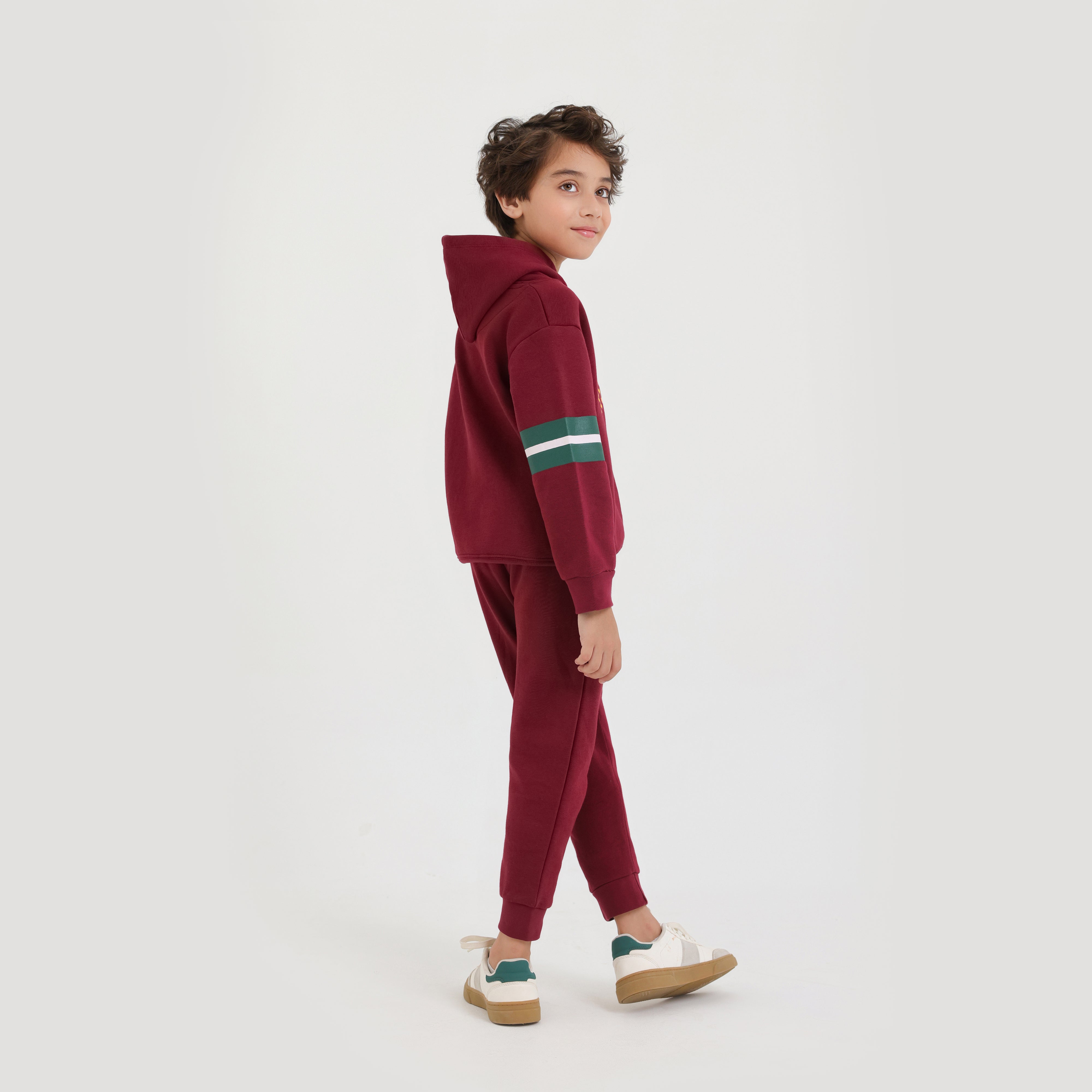 Premium Quality Sleeve Panel Printed Fleece TrackSuit For Kids