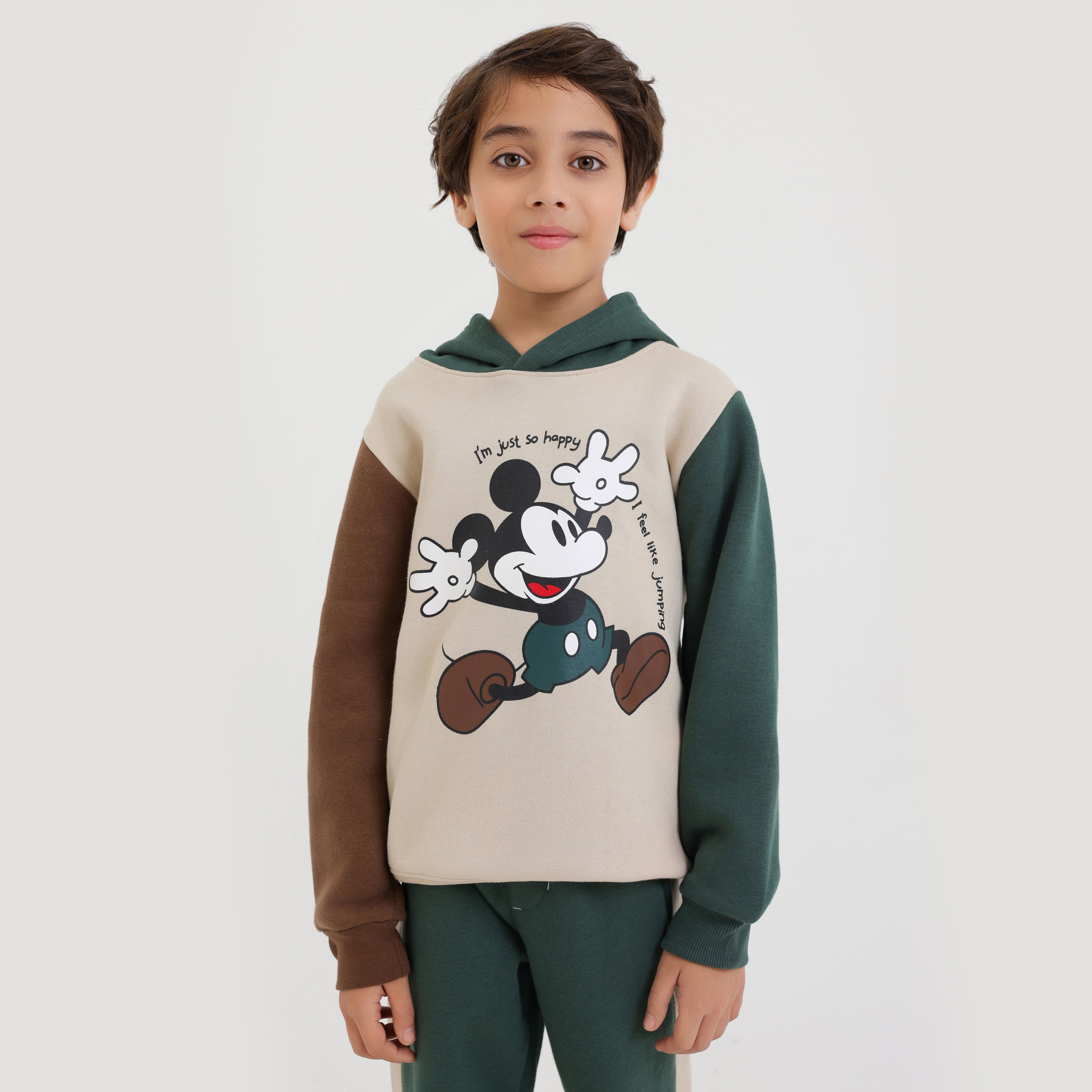 Kids Premium Quality "Mickey" Printed Fleece Tracksuit