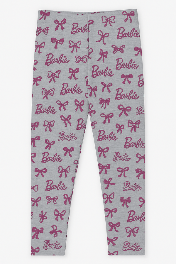 Girl soft cotton barbie lycra tyights gray