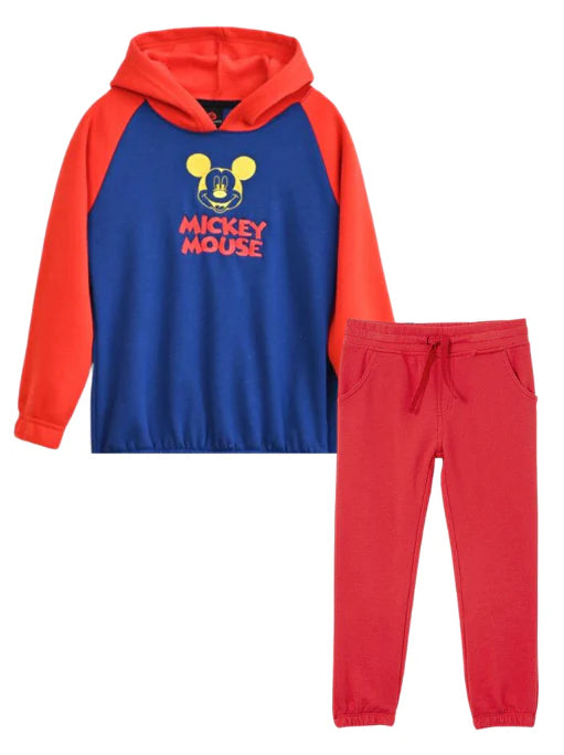 Kids Soft Cotton Mickey Embriodery Fleece Tracksuit
