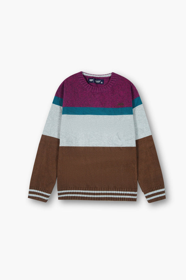 Jeep Multicolor Cotton Sweater – 100% Cotton | Warm & Stylish Winter Wear for Kids