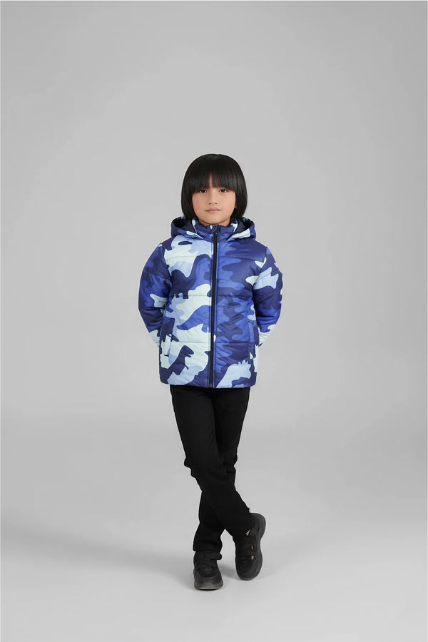 Kids Camouflage Puffer Jacket | Winter Hooded Coat | Warm &amp; Lightweight Outerwear