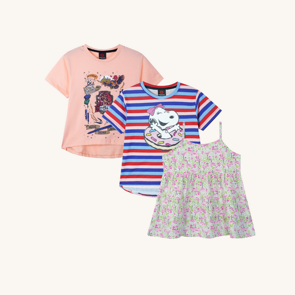 Combo of 3 Girls T shirts Oversize TankTop