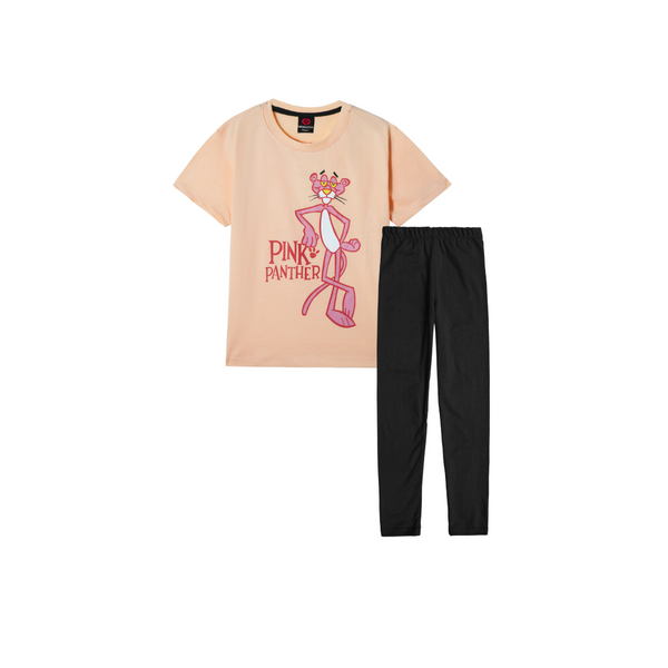 Pink Panther T Shirt Paired with Lycra cotton Tight