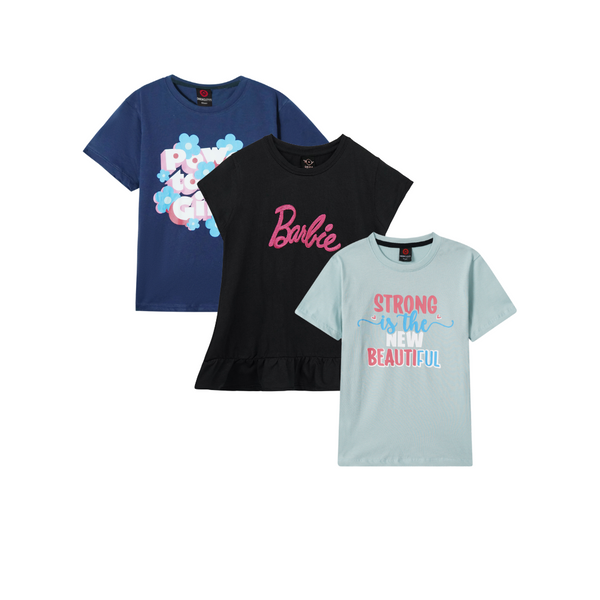 Combo of 3 Girls T shirts  Power
