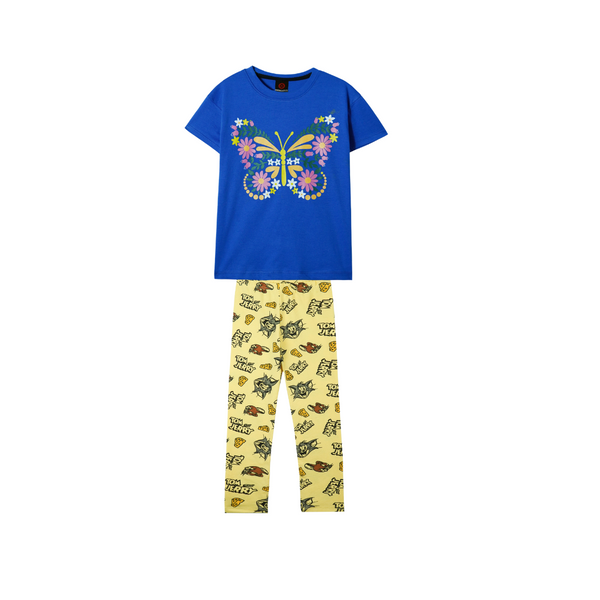 Butterfly Top Paired with Lycra cotton tight