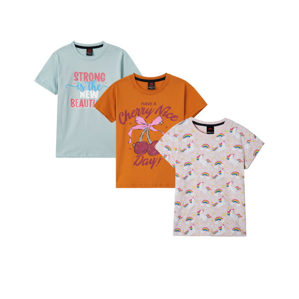 Combo of 3 Girls T shirts Unicorn