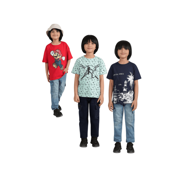 Combo of 3 Boys T shirts baseball