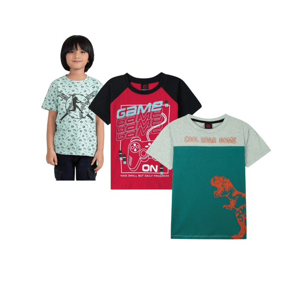 Combo of 3 Boys T shirts Game