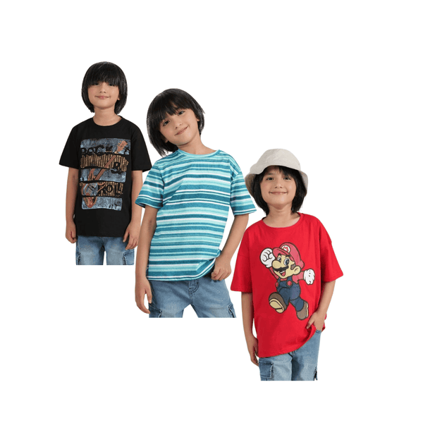 Combo of 3 Boys T shirts Stripe