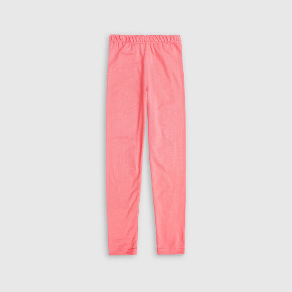 Girls Soft Cotton Pink Leggings