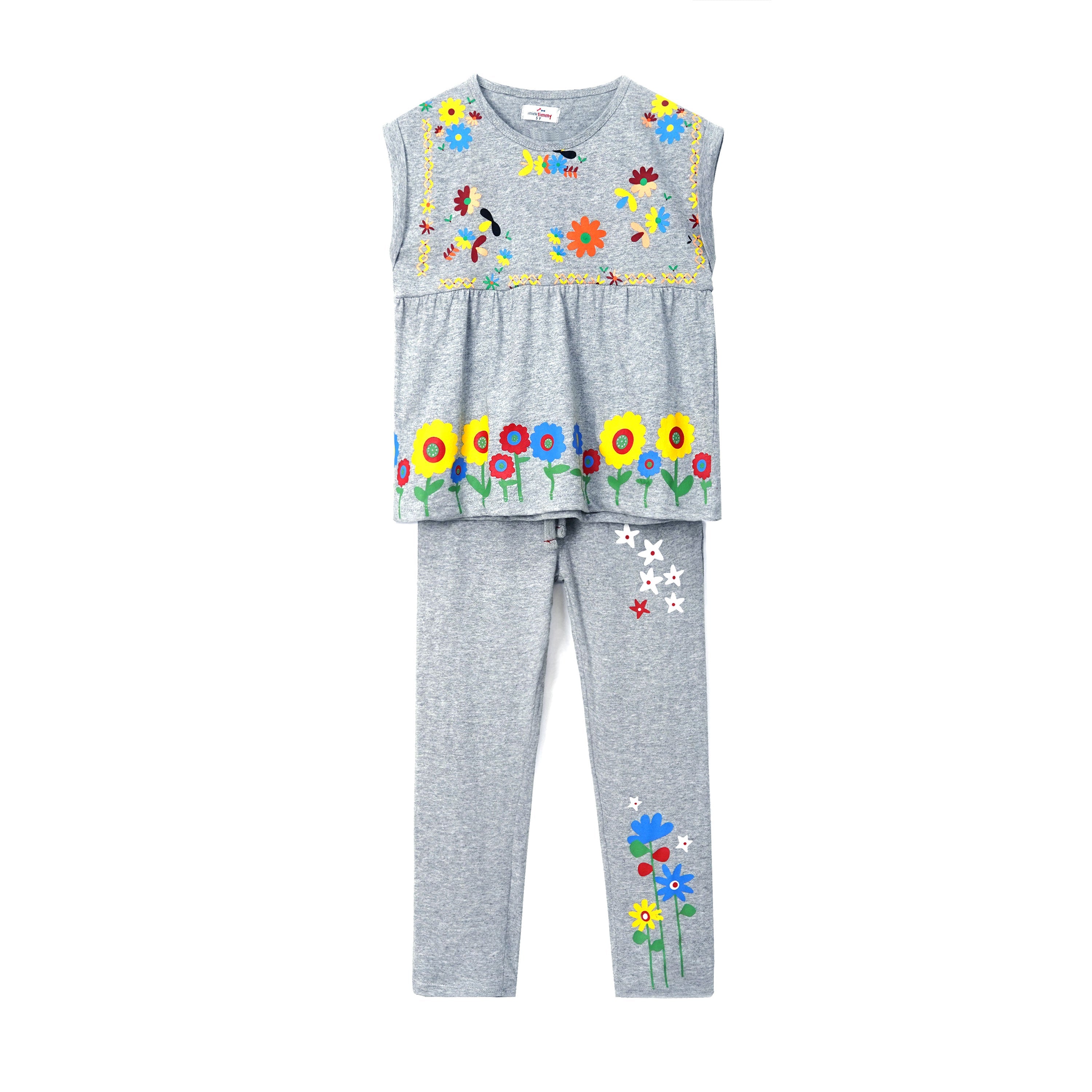 Girls Soft Cotton Printed Pajama Suit