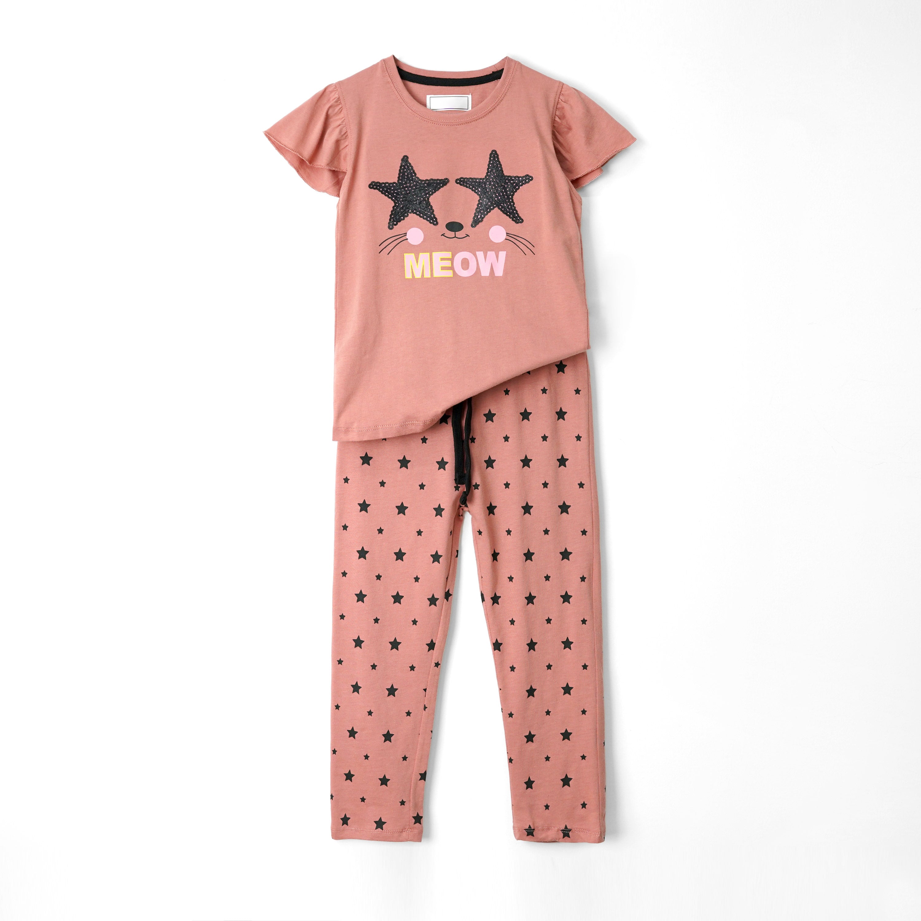 Girls Soft Cotton sequin Decorated Suit