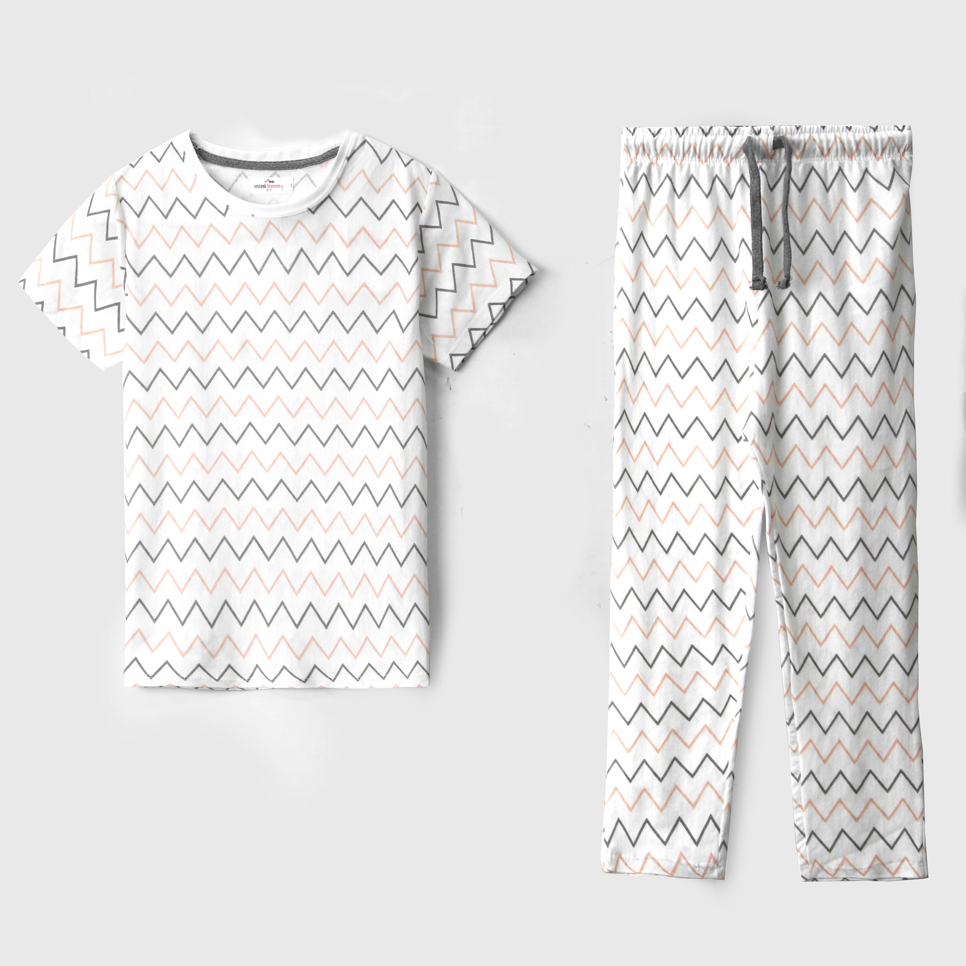 Kids All Over Graphic Jersey Pajama Set